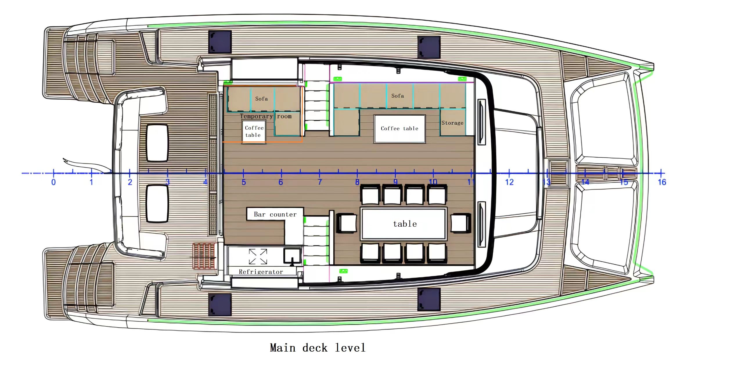 Mazarin 55 main deck layout plan