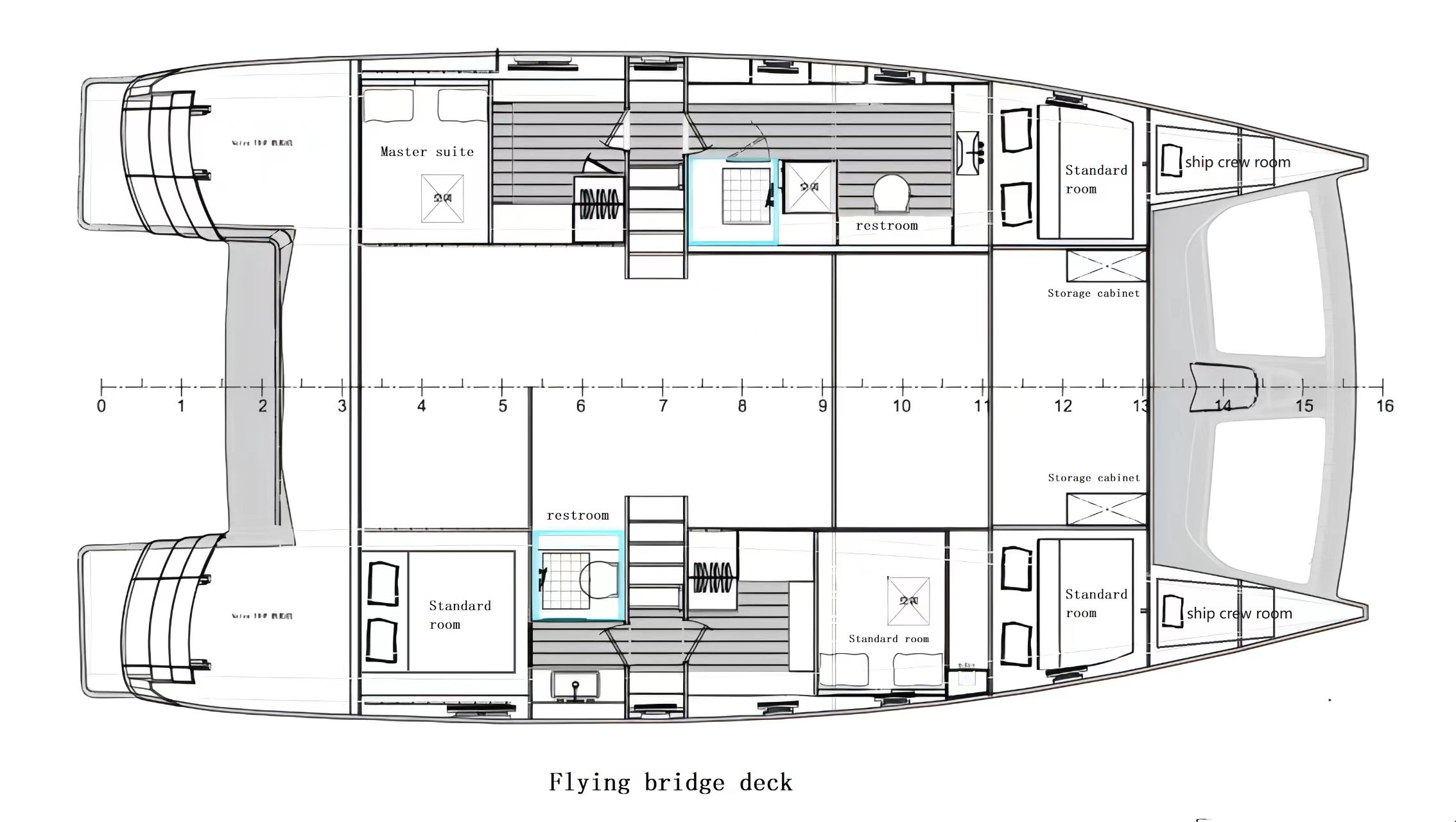 Mazarin 55 cabin accommodation layout plan