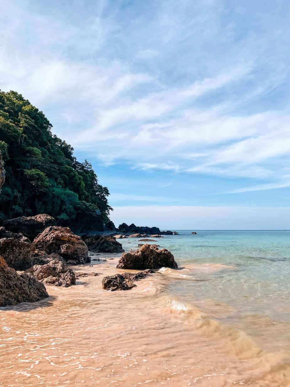 Coral reef in clear shallow water, ideal for snorkeling at Koh Kradan
