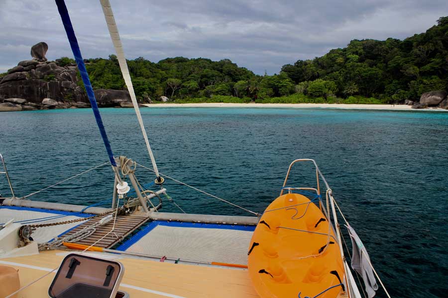 Crystal-clear turquoise sea around the Similan Islands